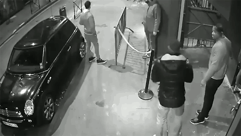 Animated gif of battery exploding