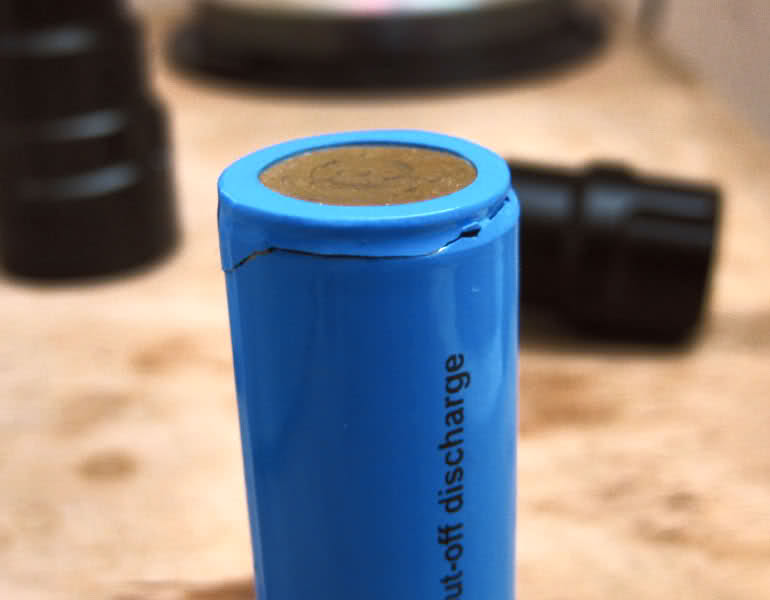 Ripped battery safety wrap
