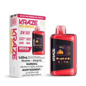 Sour Watermelon Peach Kraze HD Mega – Disposable Vape