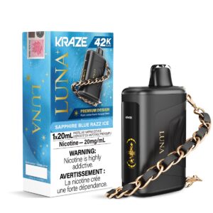 Sapphire Blue Razz Ice Kraze Luna – Disposable Vape