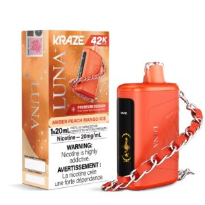 Amber Peach Mango Ice Kraze Luna – Disposable Vape