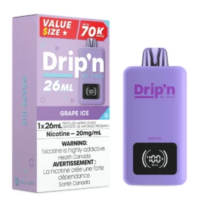 Grape Ice Drip’n by Envi 26mL – Disposable Vape